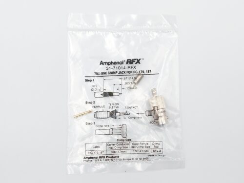 31-71014-RFX Amphenol 75Ω BNC Crimp Jack for RG179, 187
